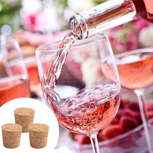 Miniatura 5 de INCREWAY Tapones de corcho cónicos, 20 tapones de corcho de madera duraderos para botellas de vino, botellas de vidrio, 0.984 x 1.181 x 1.181 in