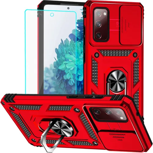 Miniatura 8 de HNHYGETE Funda para Galaxy S20 FE 5G con protector de pantalla: [grado militar de 20 pies probada en caídas] anillo a prueba de golpes para Samsung