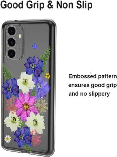 Miniatura 5 de Unov Funda compatible con Samsung Galaxy A13 LTE 5G Galaxy A04S transparente con diseño de TPU suave absorción de golpes, diseño delgado en relieve