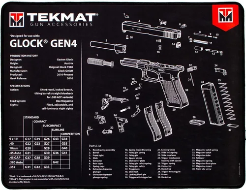 Miniatura 4 de TekMat Ultra - Alfombrilla para pistola de 20 x 15 pulgadas, tapete de limpieza y mantenimiento de pistolas con base de goma antideslizante