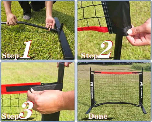 Miniatura 5 de Hoverphenix 10FT Mini Pickleball Net, 4FT Adjustable Height Dink Training Rebounder Net with Paddles Set of 2, Pickleballs and Carry Bag for Outdoor
