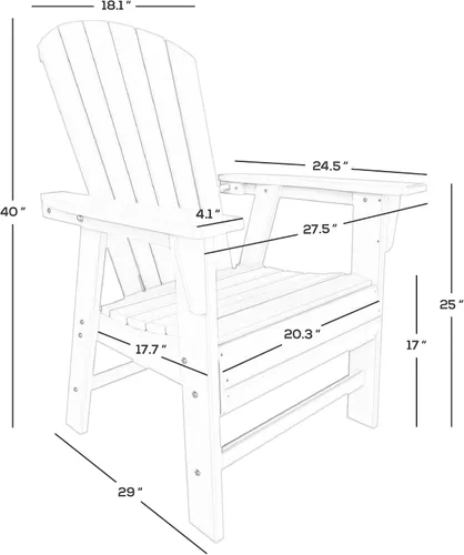 Miniatura 8 de WestinTrends Dylan Adirondack - Juego de 6 mesas y sillas de comedor para exteriores para todo tipo de clima, mesa y sillas de patio de madera