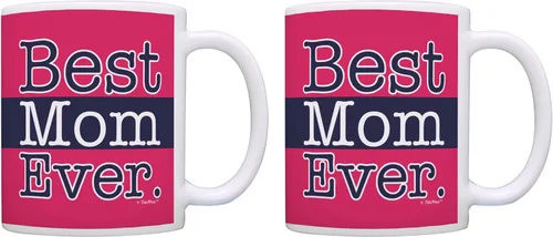 Miniatura 8 de ThisWear Regalo para el día de la madre para mamá, regalo de 11 onzas, taza de café de cerámica con asa, color rosa