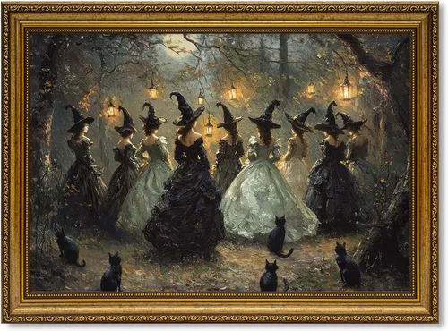 Miniatura 17 de Fantasy Artists Van Gogh - Lienzo decorativo para pared, diseño de gato negro con diseño de almendra y diseño de gato negro, pósteres de pintura al