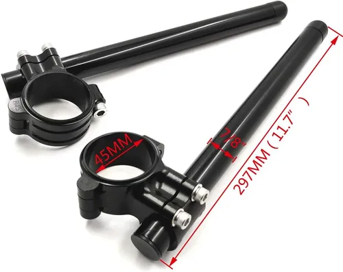 Miniatura 2 de HongK - Barra de manillar con clip de 1.772 in compatible con Ninja 250R 2005-2012 Ninja 300 2003-2014