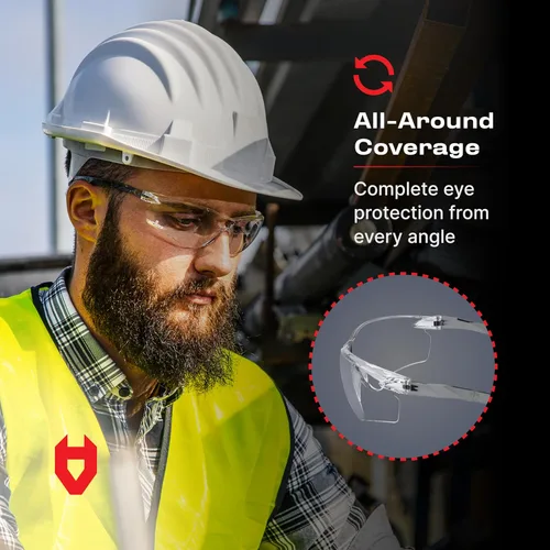 Miniatura 8 de NoCry Anteojos de seguridad ANSI Z87.1 con revestimiento resistente a los arañazos, gafas de seguridad antiniebla, gafas de seguridad transparentes