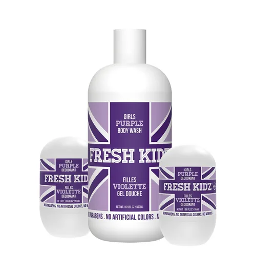 Miniatura 10 de Fresh Kidz Gel de baño de 16.9 onzas líquidas y 2 desodorantes en rollo de 1.86 onzas líquidas para niños y adolescentes - Conjunto rosa para niñas