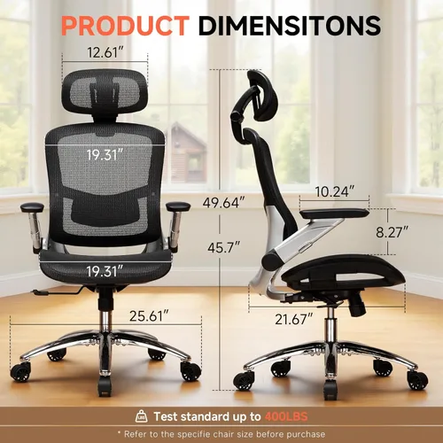 Miniatura 2 de GTPLAYER Silla de oficina ergonómica de malla grande y alta, silla de escritorio con respaldo alto, silla de juegos para computadora