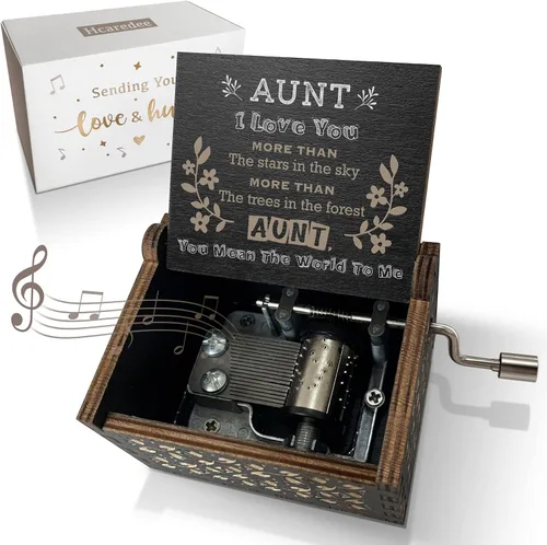 Miniatura 7 de Caja de música de regalo para tía de sobrina o sobrina tía, regalo de cumpleaños, regalos para tía, regalos para tía, cajas musicales de madera