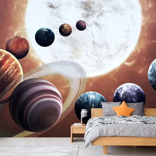 Miniatura 51 de NWT Calcomanía removible para pared, diseño de nube galáctica, estrella, nebulosa, fantasía, ciencia ficción, astronomía y arte espacial, arte