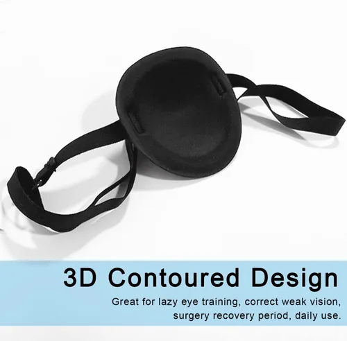 Miniatura 2 de 2 parches oculares, parches oculares médicos para adultos, parche ocular ajustable 3D, parches oculares suaves para ambliopía u ojo vago, válidos
