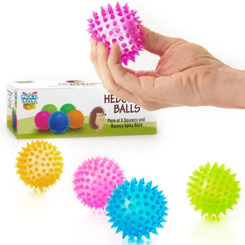 Miniatura 6 de Juguetes sensoriales para aliviar el estrés Fidget Spiky Ball 5 piezas – Juego de bolas de juguete antiestrés ecológicas para hombres, mujeres