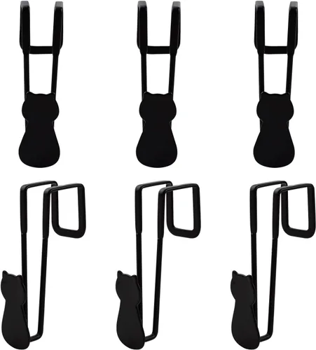 Miniatura 23 de Over Cabinet Door Hooks, 8Pcs Plastic Over Door Single Hooks Multi-Purpose Over The Cupboard Drawer Hooks Space-Saving Hanger Extender Clips Hooks