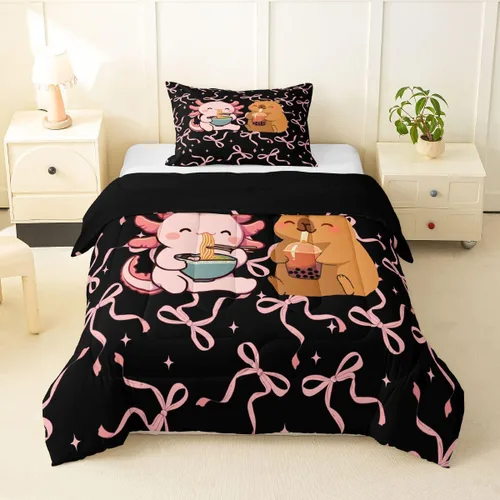 Miniatura 21 de jejeloiu Juego de ropa de cama Queen y King, juego de edredón de panal para niños, niñas, adolescentes, decoración de habitación, edredón Multi 07