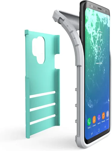 Miniatura 4 de Crave S9 Caso, Strong Guard Protection Series Funda para Samsung Galaxy S9 - Menta/Gris