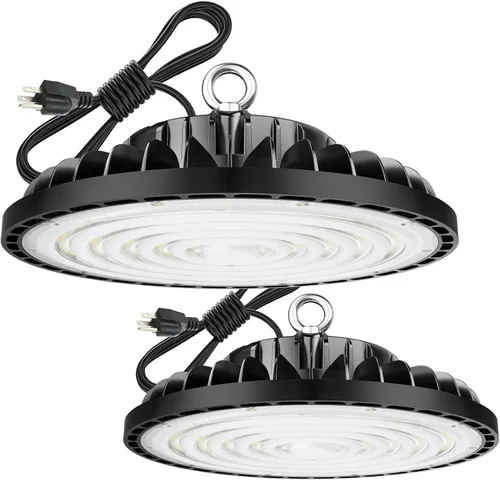 Luz LED de alta bahía de 200 W, 28000 lúmenes, listado ETL, 5000 K, blanco brillante, equivalente a bombillas HPS o MH, luz industrial Highbay,