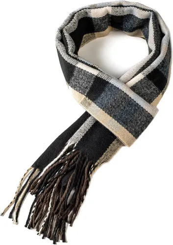 Miniatura 30 de Alpine Swiss Bufanda a cuadros para hombre, ultra suave, chal de invierno, cálido, ligero, para clima frío