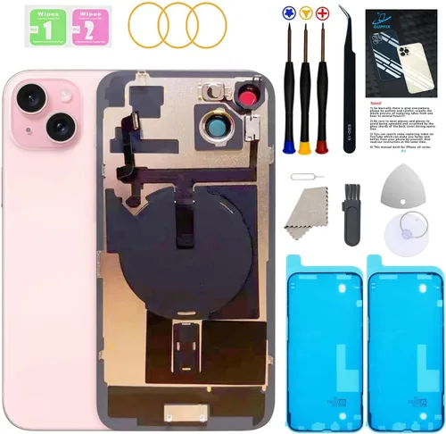 Miniatura 11 de Reemplazo de cristal trasero para iPhone 15Pro Max con herramientas Repir Big Hole OEM Rear Cover Glass Pre-Installed Internal Parts Easier