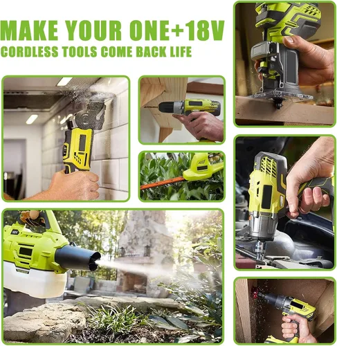 Miniatura 8 de Powilling Paquete de 2 baterías P189 mejoradas de 4.0Ah para batería Ryobi de 18 V, baterías de iones de litio de 18 voltios para herramientas