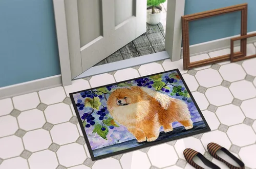 Miniatura 4 de Caroline's Treasures SS8251MAT - Felpudo Pomerania de 18 x 27 pulgadas, para interiores y exteriores, para entrada, antideslizante, lavable, de pelo