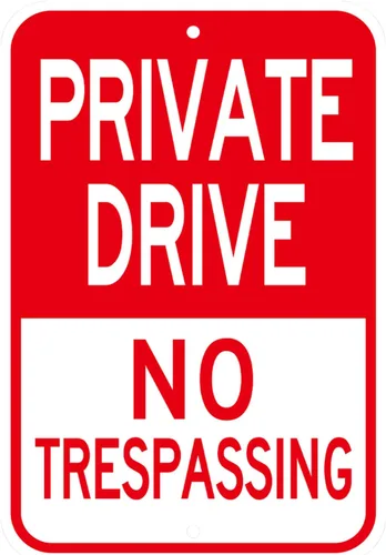 Miniatura 8 de Señal de entrada privada, (paquete de 2) 12 x 18 pulgadas, letrero de advertencia reflectante de aluminio resistente para carretera privada, fácil
