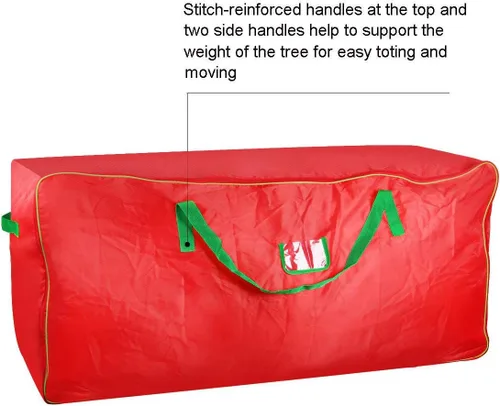 Miniatura 6 de TQS Bolsa de almacenamiento para árbol de Navidad – Se adapta a árbol artificial de Navidad de hasta 7.5 pies – Caja de árbol de Navidad