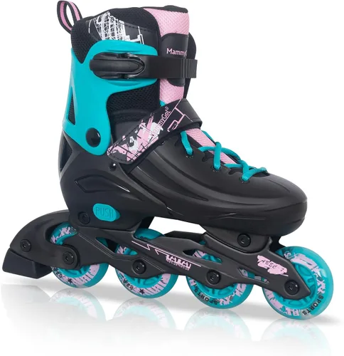 MammyGol Patines en línea ajustables para niños, jóvenes y adultos, todas las ruedas se iluminan, patines de ruedas con cuchillas para interiores y