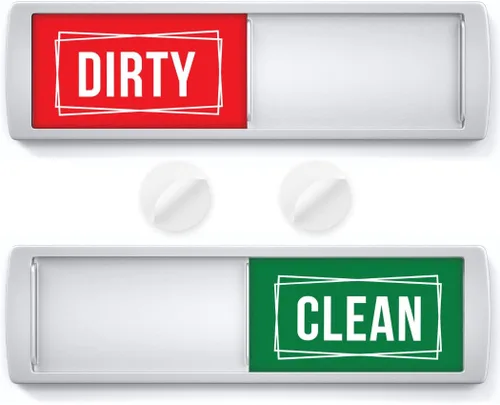 Miniatura 9 de ASSURED SIGNS Imán para lavavajillas Clean Dirty Sign 7 x 2 pulgadas, construcción premium Eliminate Kitchen Confusion, Strong Magnetic Hold