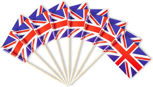 Miniatura 47 de Palillos de dientes pequeños con bandera australiana para aperitivos de fiesta, cupcakes, pasteles y comida, perfectos para vacaciones nacionales