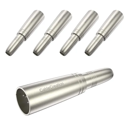 Miniatura 11 de CableCreation XLR 3 Pin hembra a 1/4" 0.250 in hembra socket adaptador de audio 1/4 pulgadas TRS a XLR, plata