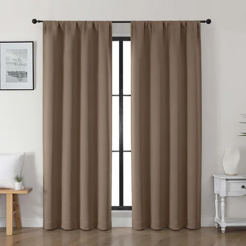 Miniatura 58 de Gwine Cortinas opacas para dormitorio, 54 pulgadas de largo, paneles de cortina de ventana con aislamiento térmico y reducción de ruido, cortinas