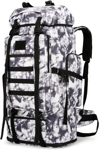 Mochila de senderismo W WINTMING para hombres 70L/100L, mochila de campamento, mochila militar Molle, paquete de asalto de 3 días para escalada |