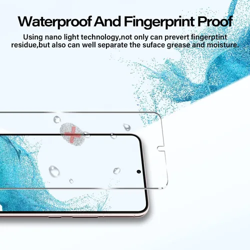 Miniatura 4 de BIGFACE Protector de pantalla de vidrio templado para Galaxy S22 Plus, paquete de 2, antiarañazos, desbloqueo ultrasónico de huellas dactilares