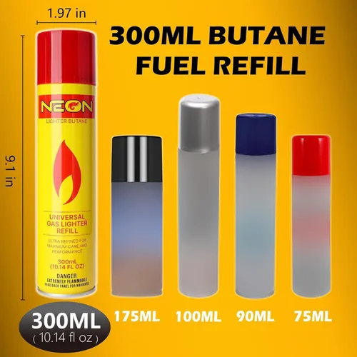 Miniatura 4 de 6 Pack - Encendido VeZee con combustible incluido, encendido de llama de clic para barbacoa, parrilla, mango largo - recargable con gas butano