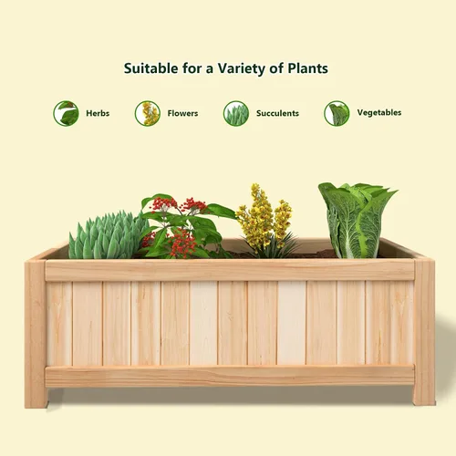 Miniatura 7 de Giantex Cama de jardín elevada plegable, jardinera plegable para flores y vegetales, caja de plantación para patio, césped, jardín, patio trasero