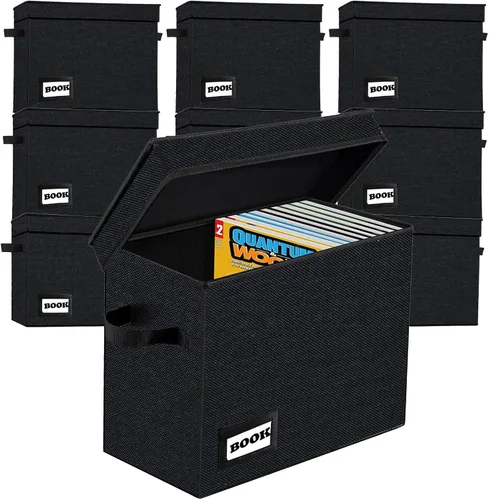 Miniatura 11 de Paquete de 2 Cajas de Almacenamiento de Cómics de Colección, Organizador Protector 15.8" X 7.8" X 11.8" Caja Corta Plegable con Capacidad