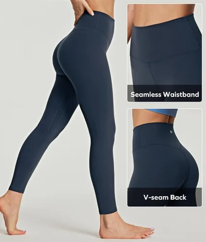 Miniatura 3 de Ewedoos Pantalones de yoga para mujer, leggings suaves para mujer, cintura alta 78, control de abdomen, leggings atléticos con bolsillo