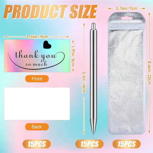 Miniatura 2 de Qilery Juego de 15 bolígrafos epoxi en blanco de resina de acero inoxidable para envolturas UV Dtf, bolígrafos de sublimación, bolsa resellable