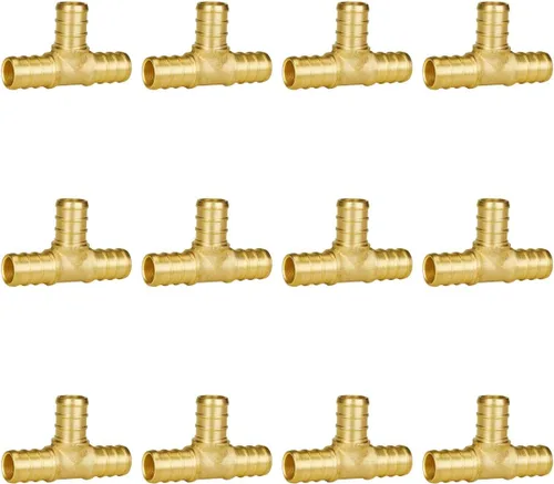 Miniatura 13 de SUNGATOR Paquete de 50 accesorios Pex de 1/2" en T, accesorios Pex de 1/2 pulgada en T, sin plomo, de latón, certificados NSF