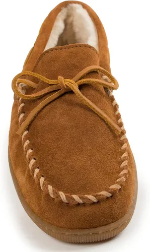 Miniatura 2 de Minnetonka - Pantuflas con suela rígida y forro de pelo para hombre
