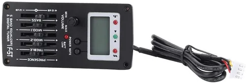 Miniatura 8 de Ecualizador de guitarra de 5 bandas, F-5T EQ ecualizador Pickup Tuner para guitarra acústica instrumento musical