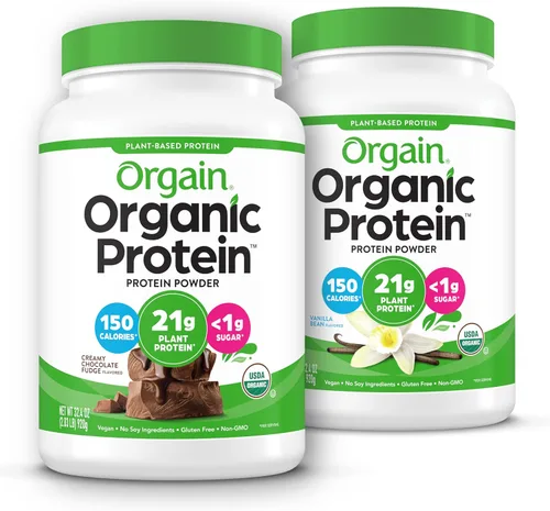 Miniatura 8 de Orgain - Proteína orgánica vegana en polvo, fresas y crema - 21g de proteína a base de plantas, 4g de fibra prebiótica, bajo en carbohidratos netos