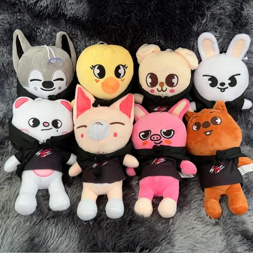 Miniatura 6 de RHEETADA 8 piezas de peluches de Skzoo, muñecas de peluche de SKZ para fanáticos y amigos, figura de animal de peluche suave, muñeca de peluche