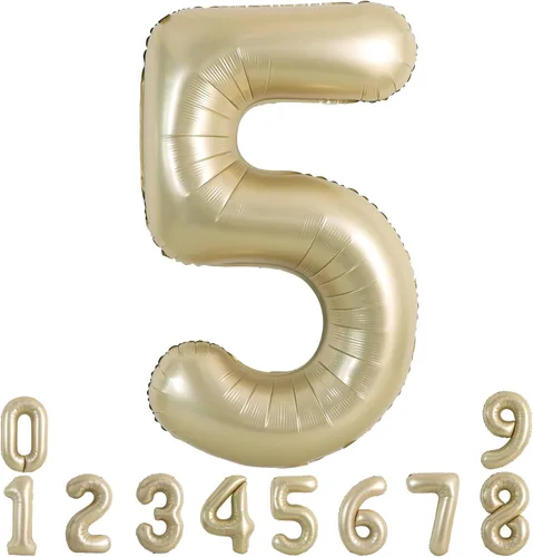Miniatura 35 de TONIFUL 40 Inch Pastel Blue Number 8 Foil Balloons Large Mylar Foil Digital 8 Balloons for 8th Birthday, Gender Neutral Party, Baby Shower, Oro rosa
