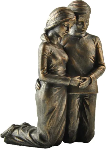 Miniatura 6 de Figura arrodillada de marido y esposa rezando, estatua de resina de 6.25 pulgadas, regalo religioso para parejas, decoración cristiana del hogar