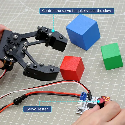 Miniatura 2 de Garra mecánica Robot Gripper Grabber Pickup DIY, piezas de repuesto de accesorios de construcción, BigClaw con servo digital y probador