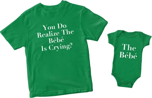 Miniatura 2 de You Do Realize The Bebe is Crying The Bebe - Camisetas familiares a juego con parodia de programa de televisión