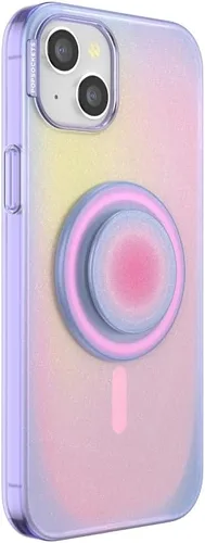 Miniatura 3 de PopSockets Funda para iPhone 15 Plus con agarre redondo compatible con MagSafe, funda para iPhone 15 Plus, compatible con carga inalámbrica - Aura