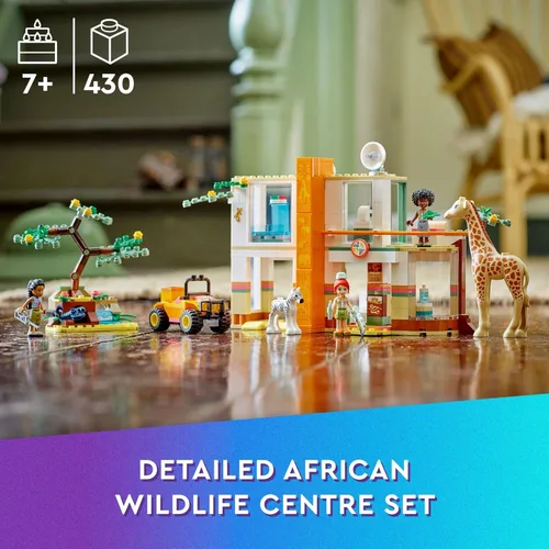 Miniatura 2 de LEGO Friends Mia's Wildlife Rescue Toy 41717 con figuras de animales de safari de cebra y jirafa más 3 mini muñecas, idea de regalo de cumpleaños