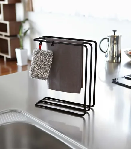 Miniatura 2 de Yamazaki Home Tower - Percha para paños de cocina - Acero Negro